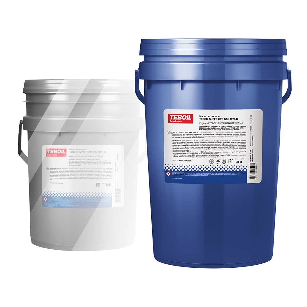 Масло моторное TEBOIL Super HPD 15W-40 минеральное 20 л